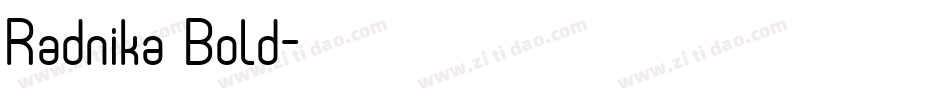 Radnika Bold字体转换